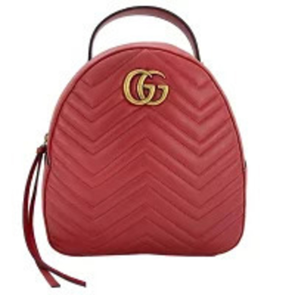Gucci Marmont Quilted Backpack Daypack Red